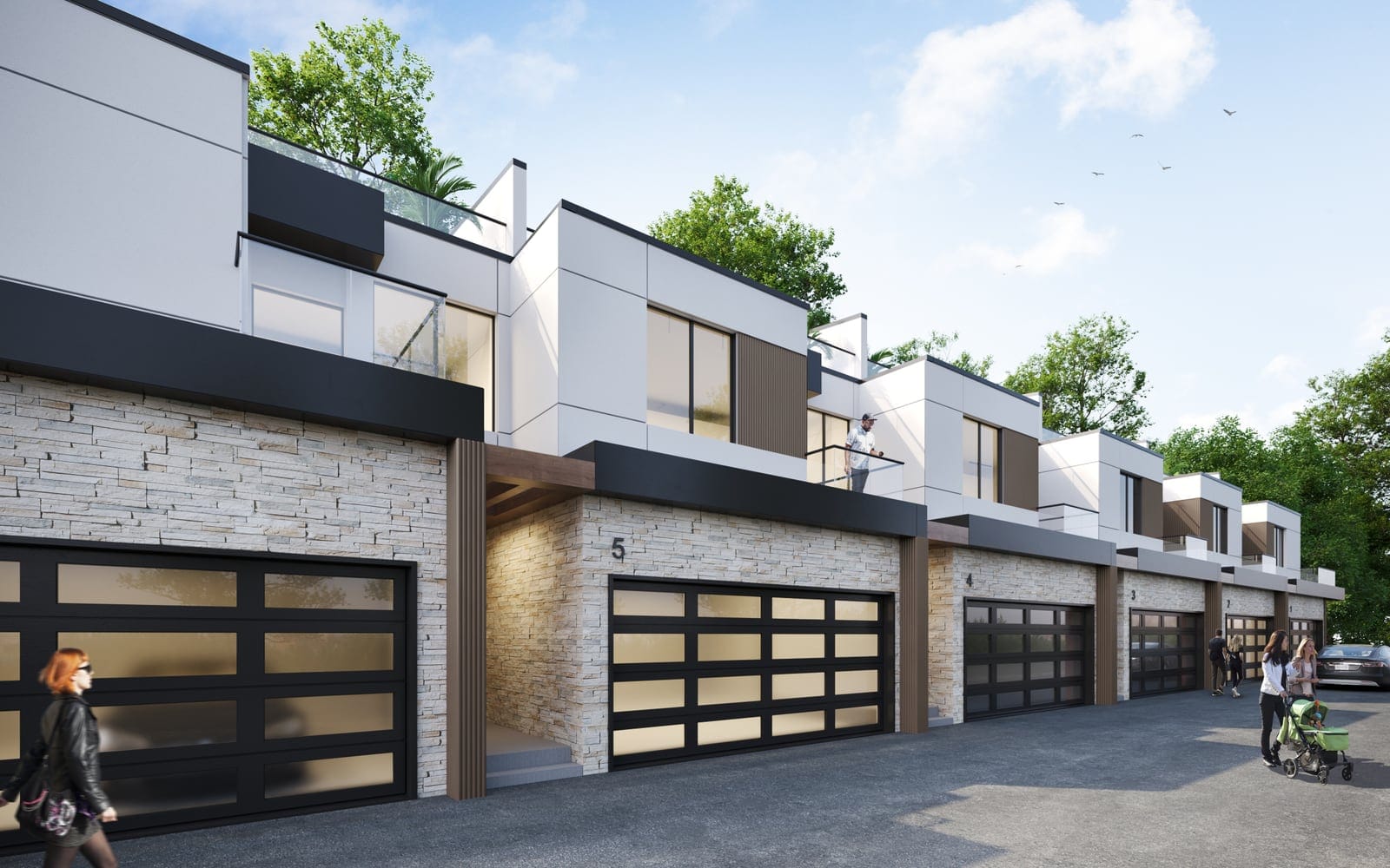Villa garage lane in the Timber Bark exterior colour scheme